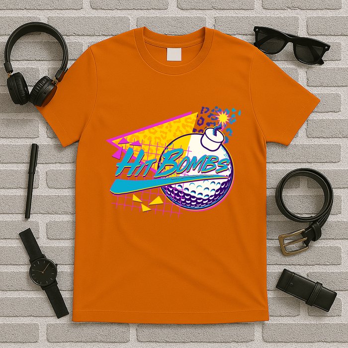 Retro 80's Hit Bombs Golfing T-Shirt