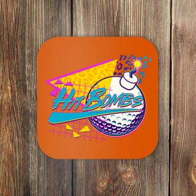 Retro 80's Hit Bombs Golfing Coaster