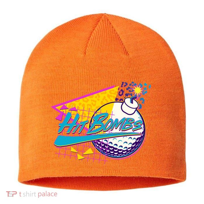 Retro 80's Hit Bombs Golfing Sustainable Beanie