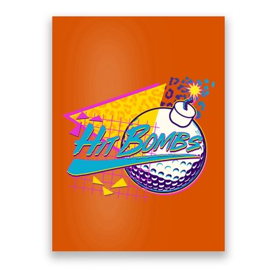 Retro 80's Hit Bombs Golfing Poster