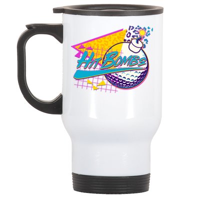 Retro 80's Hit Bombs Golfing Stainless Steel Travel Mug