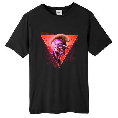 Retro 80s Halloween Cyberpunk Skeleton Tall Fusion ChromaSoft Performance T-Shirt