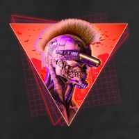 Retro 80s Halloween Cyberpunk Skeleton Trucker Hat