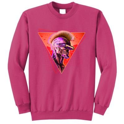 Retro 80s Halloween Cyberpunk Skeleton Sweatshirt