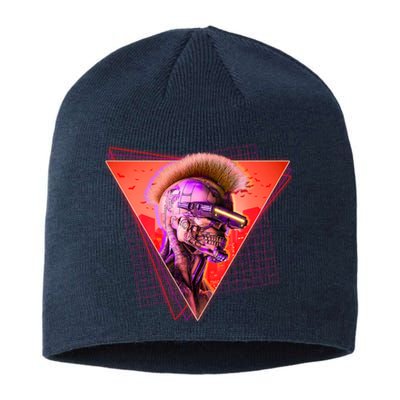 Retro 80s Halloween Cyberpunk Skeleton Sustainable Beanie