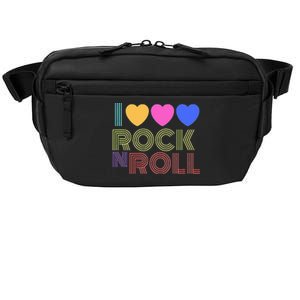 Retro 80s Hearts I Love Rock N Roll Music For Fans Young Crossbody Pack