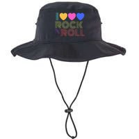 Retro 80s Hearts I Love Rock N Roll Music For Fans Legacy Cool Fit Booney Bucket Hat