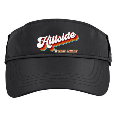 Retro 80s Hillside New Jersey Nj Adult Drive Performance Visor