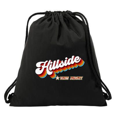 Retro 80s Hillside New Jersey Nj Drawstring Bag