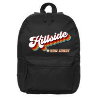 Retro 80s Hillside New Jersey Nj 16 in Basic Backpack