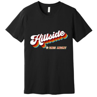 Retro 80s Hillside New Jersey Nj Premium T-Shirt