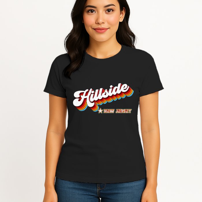 Retro 80s Hillside New Jersey Nj Womens T-Shirt