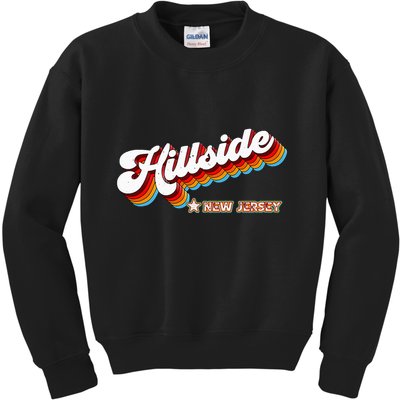 Retro 80s Hillside New Jersey Nj Kids Sweatshirt