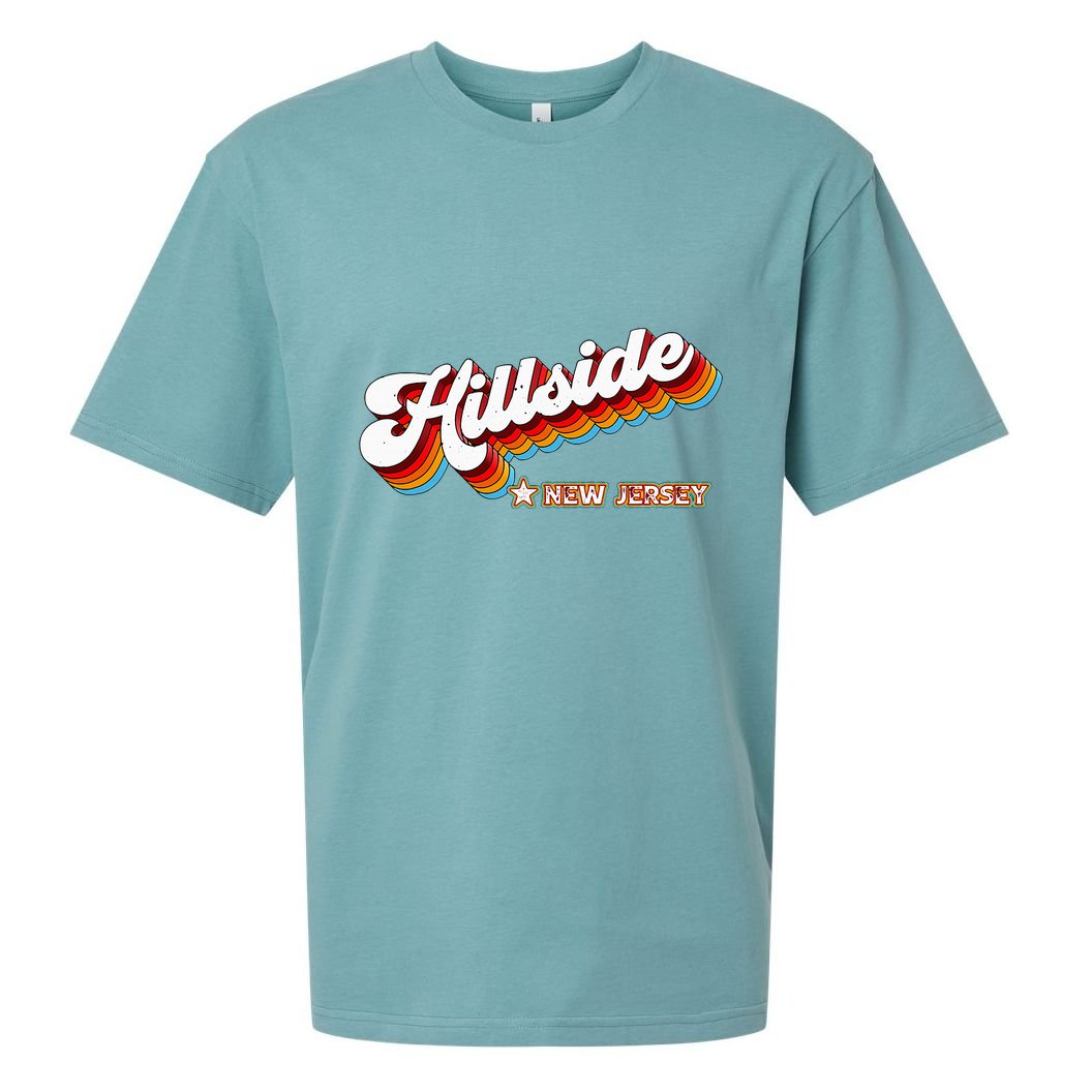 Retro 80s Hillside New Jersey Nj Sueded Cloud Jersey T-Shirt