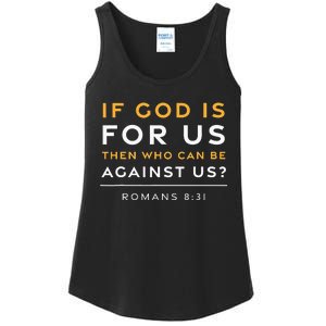 Romans 831 If God Is For Us Jesus Christian Bible Verse Ladies Essential Tank