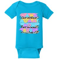 Retro 80's Leopard Print Mama Mommy Mom Bruh Baby Bodysuit