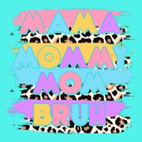 Retro 80's Leopard Print Mama Mommy Mom Bruh Baby Bodysuit