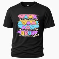 Retro 80's Leopard Print Mama Mommy Mom Bruh Cooling Performance Crew T-Shirt