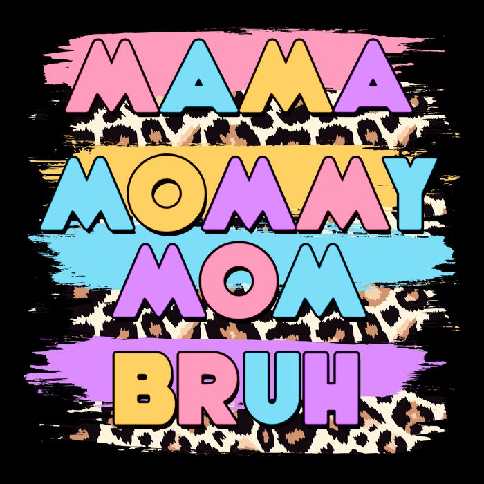 Retro 80's Leopard Print Mama Mommy Mom Bruh Cooling Performance Crew T-Shirt