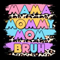 Retro 80's Leopard Print Mama Mommy Mom Bruh Kids T-Shirt