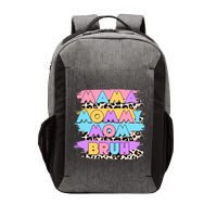 Retro 80's Leopard Print Mama Mommy Mom Bruh Vector Backpack