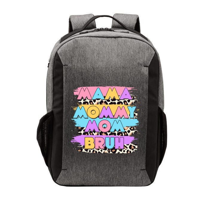 Retro 80's Leopard Print Mama Mommy Mom Bruh Vector Backpack