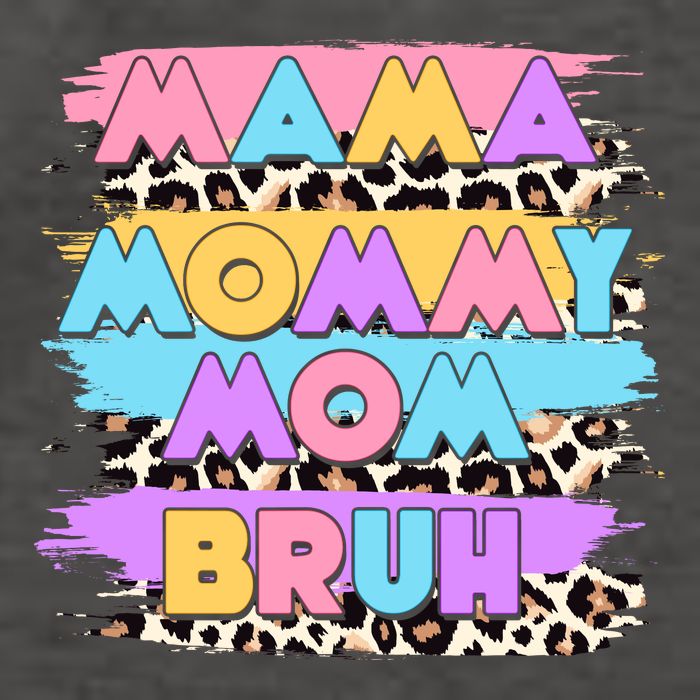 Retro 80's Leopard Print Mama Mommy Mom Bruh Vector Backpack