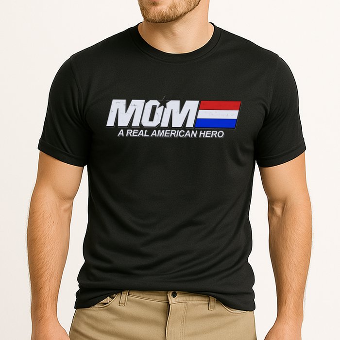 Retro 80's Mom A Real American Hero Cooling Performance Crew T-Shirt