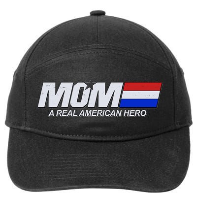 Retro 80's Mom A Real American Hero 7-Panel Snapback Hat