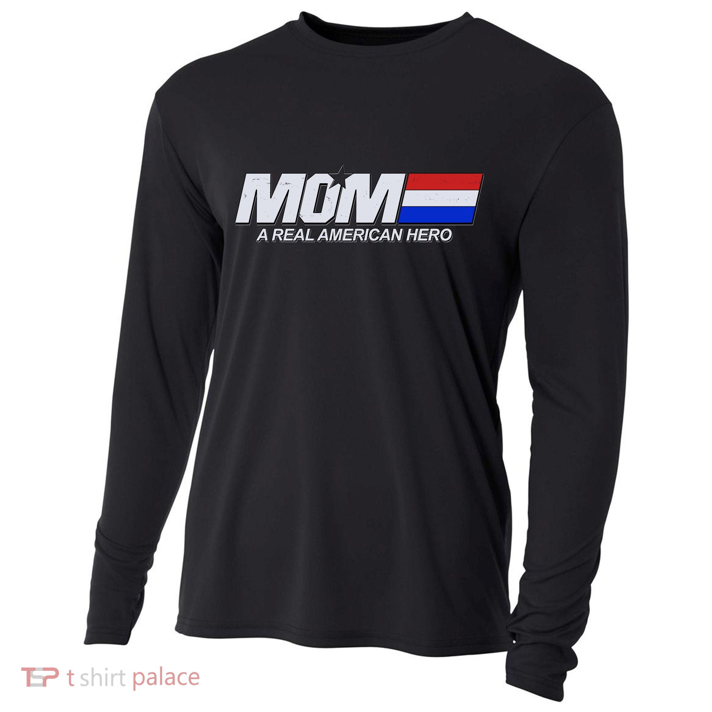 Retro 80's Mom A Real American Hero Cooling Performance Long Sleeve Crew
