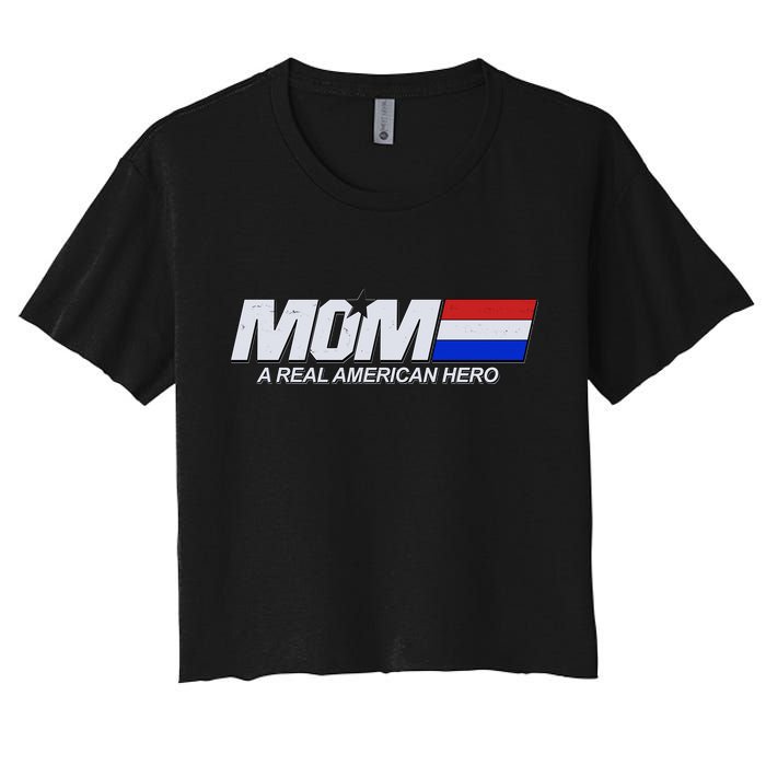 Retro 80's Mom A Real American Hero Crop Top