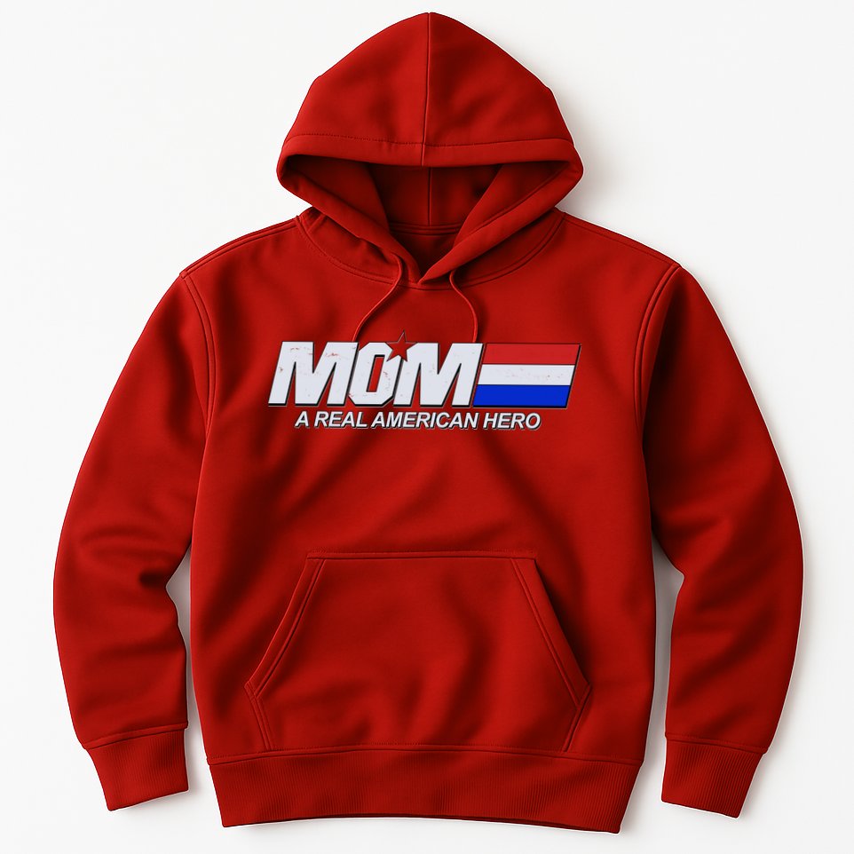 Retro 80's Mom A Real American Hero Hoodie