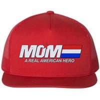 Retro 80's Mom A Real American Hero Flat Bill Trucker Hat
