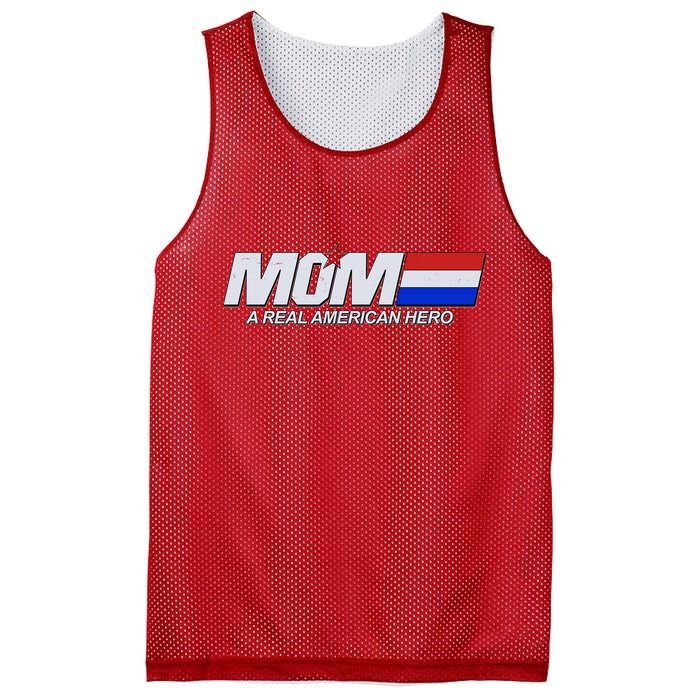 Retro 80's Mom A Real American Hero Mesh Reversible Basketball Jersey Tank