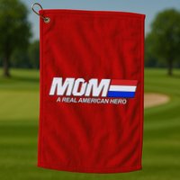 Retro 80's Mom A Real American Hero Golf Towel
