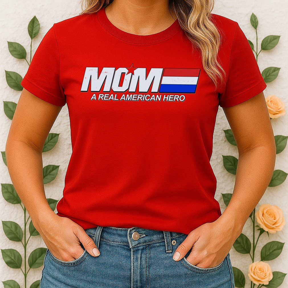 Retro 80's Mom A Real American Hero Womens T-Shirt