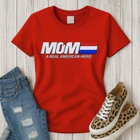 Retro 80's Mom A Real American Hero Womens T-Shirt