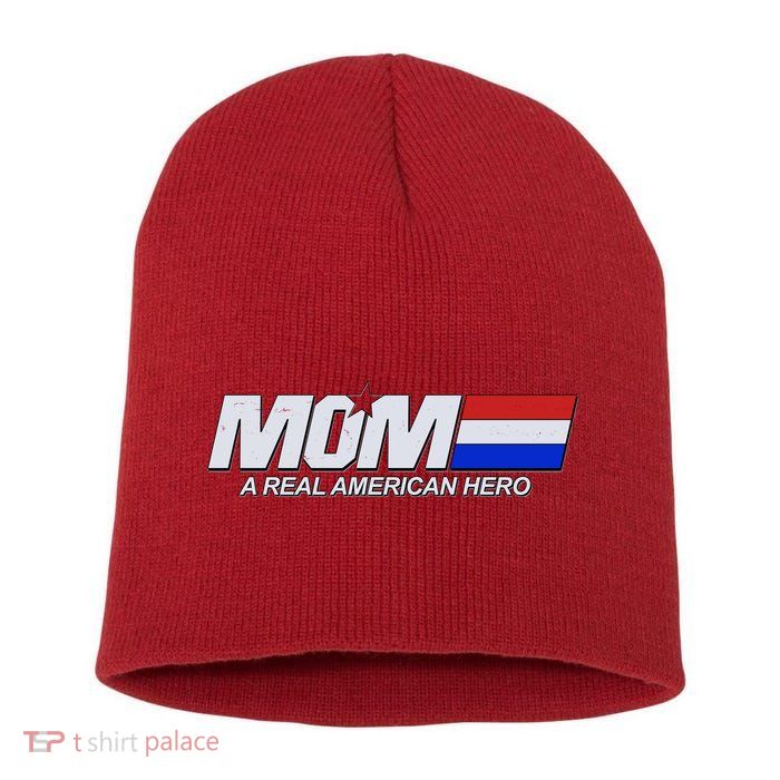 Retro 80's Mom A Real American Hero Short Acrylic Beanie