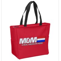 Retro 80's Mom A Real American Hero Zip Tote Bag