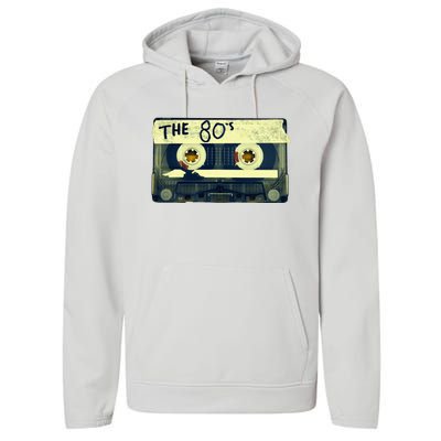 Retro 80S Mix Tape Performance Fleece Hoodie