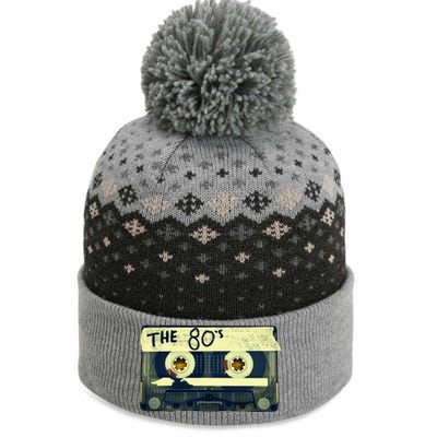 Retro 80S Mix Tape The Baniff Cuffed Pom Beanie