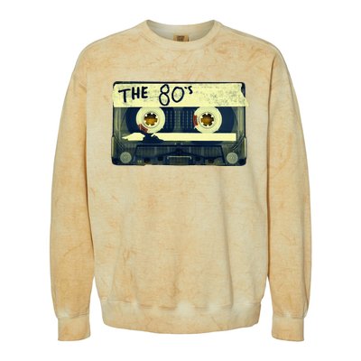 Retro 80S Mix Tape Colorblast Crewneck Sweatshirt