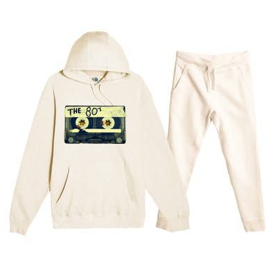 Retro 80S Mix Tape Premium Hooded Sweatsuit Set