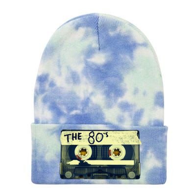 Retro 80S Mix Tape Tie Dye 12in Knit Beanie