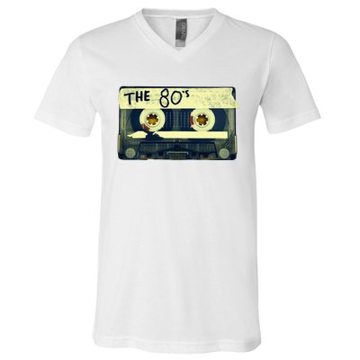 Retro 80S Mix Tape V-Neck T-Shirt