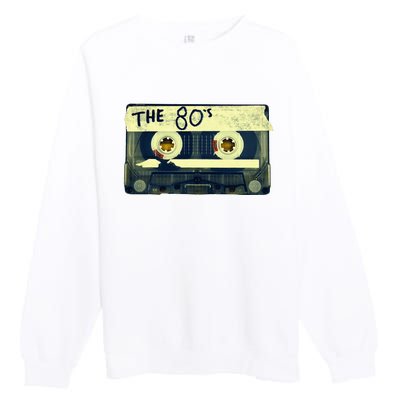 Retro 80S Mix Tape Premium Crewneck Sweatshirt