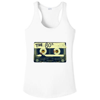 Retro 80S Mix Tape Ladies PosiCharge Competitor Racerback Tank