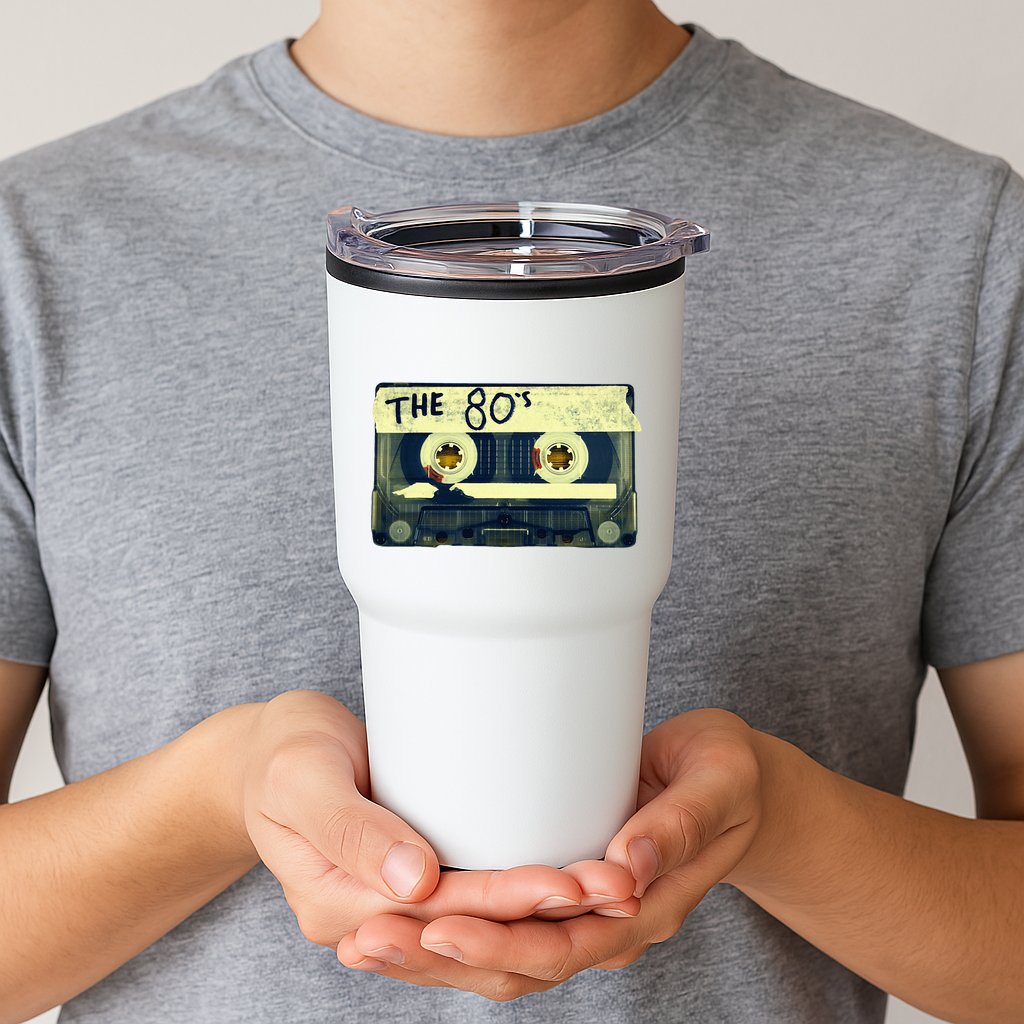Retro 80S Mix Tape Tumbler