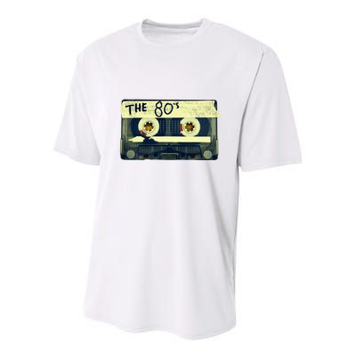 Retro 80S Mix Tape Youth Performance Sprint T-Shirt