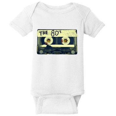 Retro 80S Mix Tape Baby Bodysuit